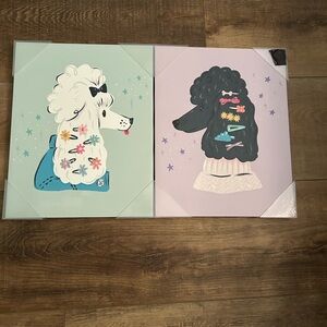 Poodle Canvas Art Set